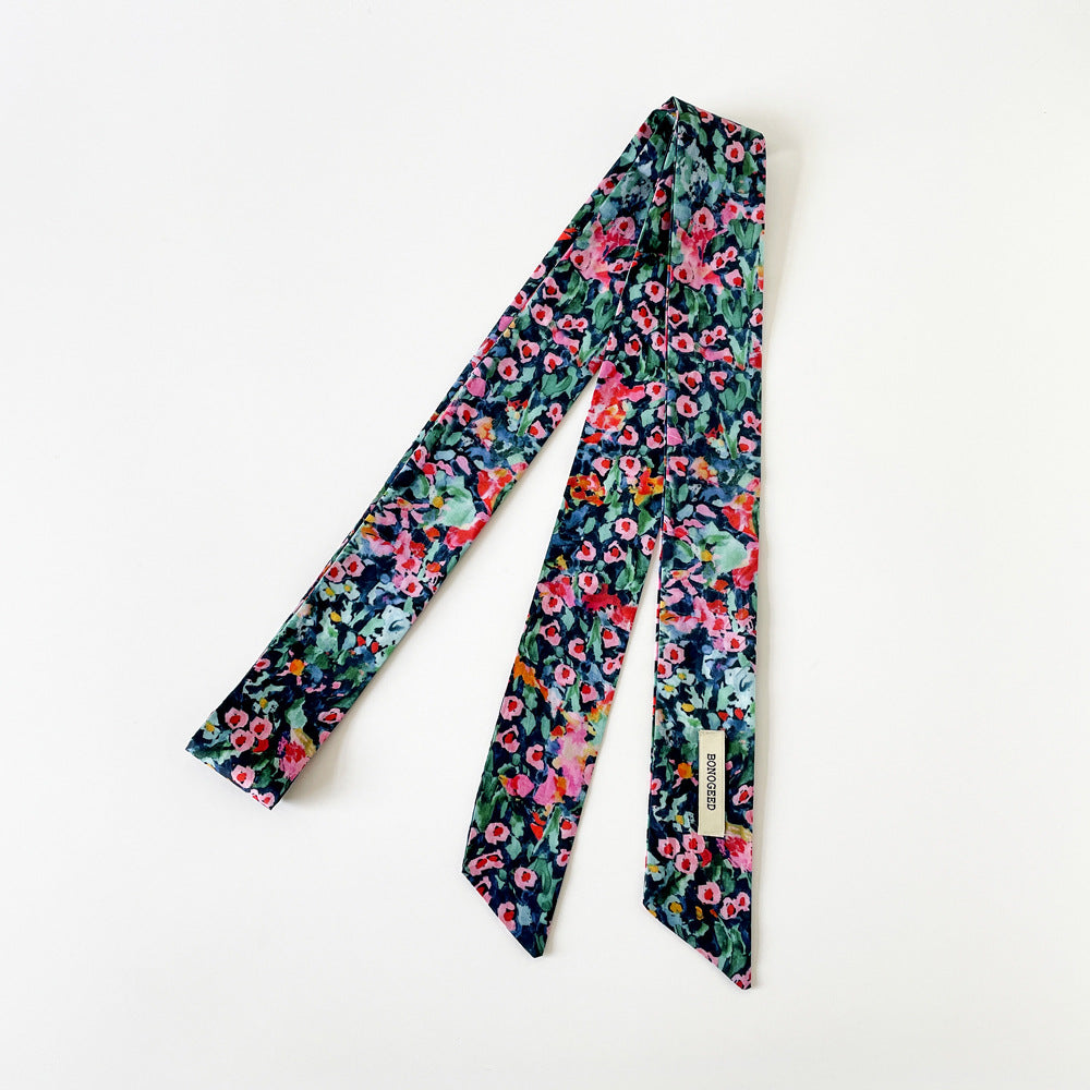 Floral Print Long Scarf - DippedShop Wholesale - #7123
