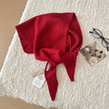 Trendy Solid Color Knit Headscraf Triangle Scarf 6W6NSC91