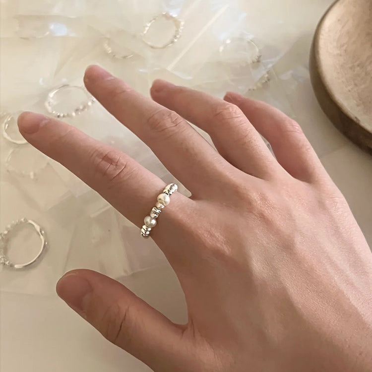 Pearl Beaded Thin Ring - DippedShop Wholesale - #9907