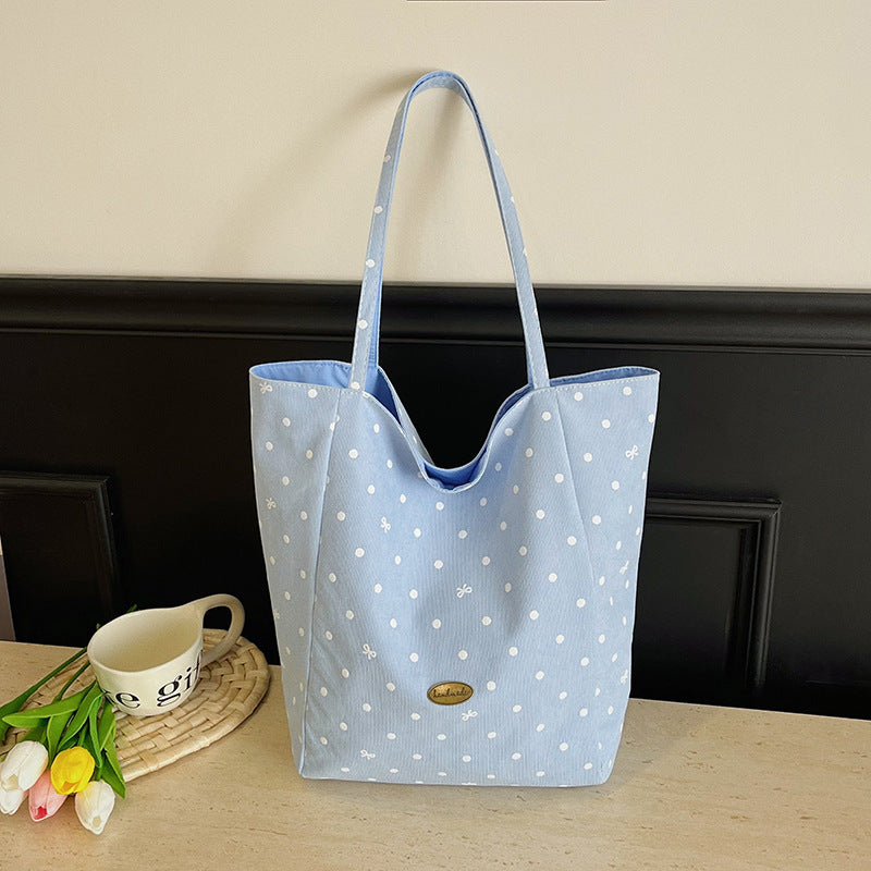 Fresh Polka Dots Large Capacity Shoulder Bag 6W10BBG2482