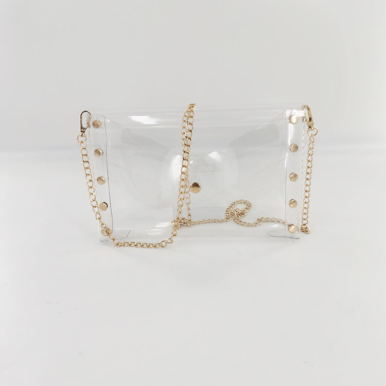 Fashion Clear PVC Envelope Clutch Shoulder Bag 6W10BBG2119