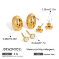 Gold Plated Rhinestone Hoops - DippedShop Wholesale - #5651
