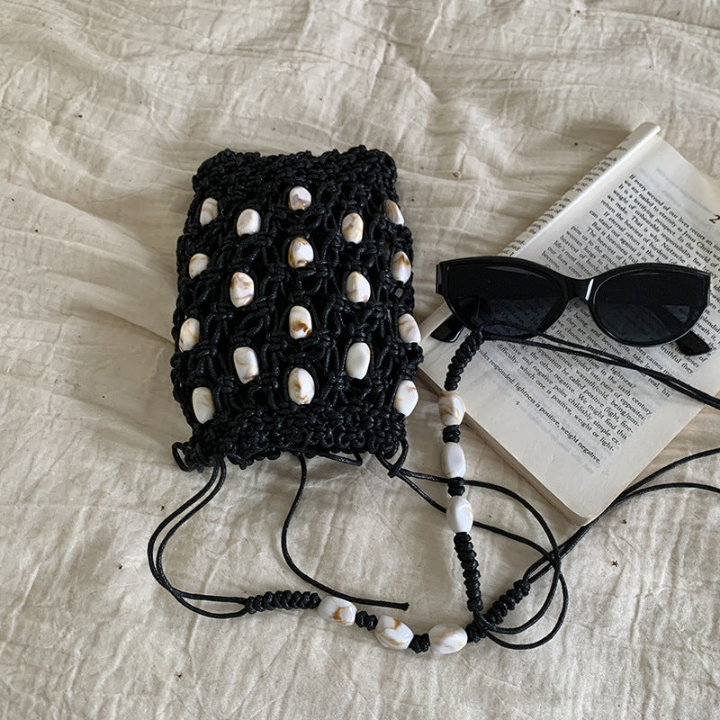 Trendy Hand Made Hollow Beaded Statement Crossbody Bag 8CW6BBG526L