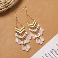 Retro Feather Tassel Earrings - DippedShop Wholesale - #7187