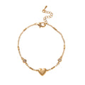 Simple Gold Plated Star Flower Chain Bracelet 6W6JBR530