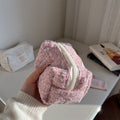 Tweed Woven Cosmetic Bag - DippedShop Wholesale - #4179