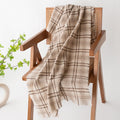 Vintage Soft Plaid Tassel Scarf 6W6NSW289