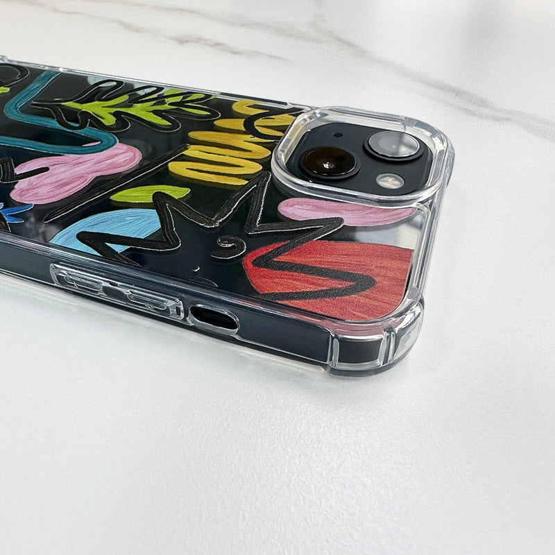 Zebra Print Graffiti Shockproof Protection iPhone Case 6Z13HPC208