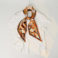 Stylish Checkerboard Pattern Silk Scarf 6W6NSI259