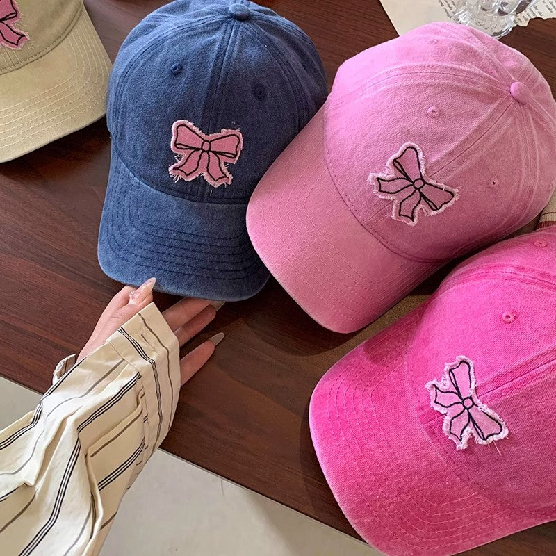 Cute Bow Knot Solid Color Baseball Cap MK2BW6W6HAT87