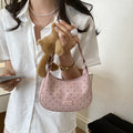 Sweet Plush Bear Charm Polka Dot  Shoulder Bag 6W10BBG2478