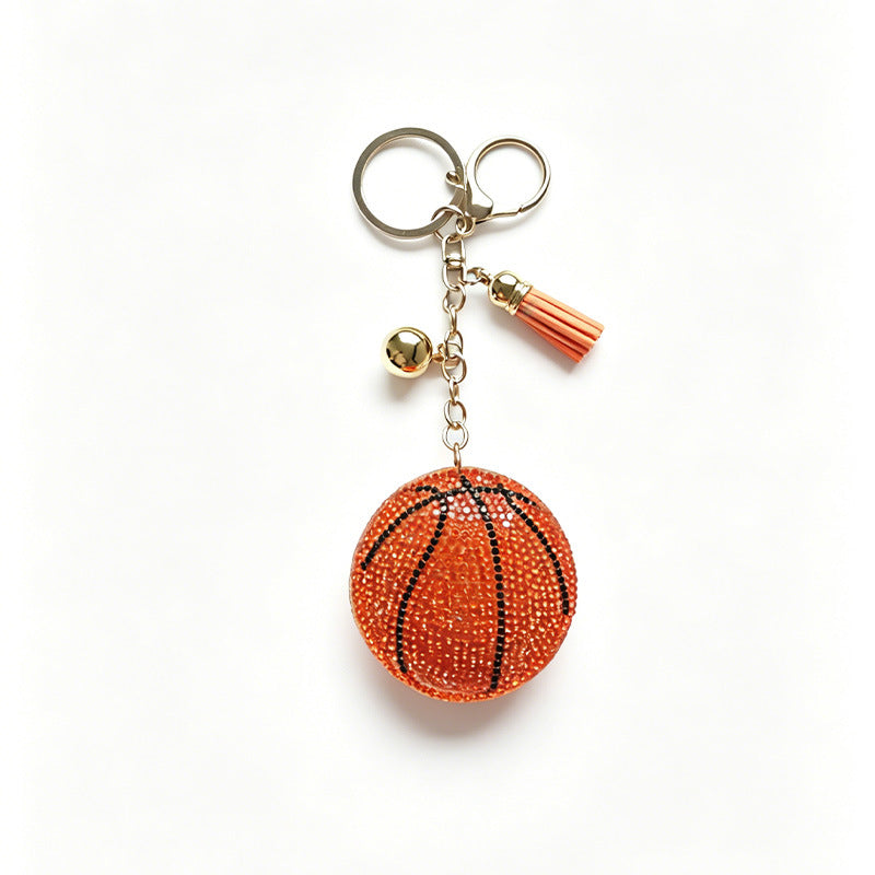 Stylish Rhinestones Basketball Pendant Bag Charm 6W10BBC824