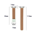 Slim Solid Color Leather Watch Band 6W6JWA124