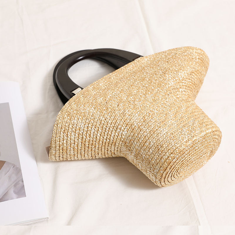 Unique Handmade Woven Hat-Shape Beach Handbag 8BW6BBG427T