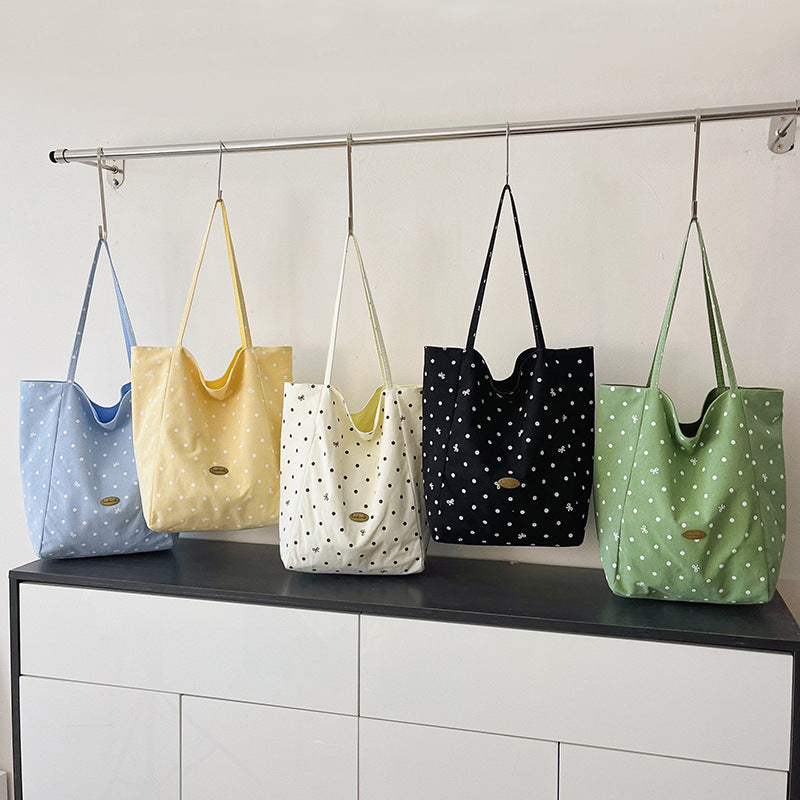 Fresh Polka Dots Large Capacity Shoulder Bag 6W10BBG2482