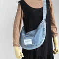 Retro Washed Crescent Shoulder Crosbody Bag 6W10BBG1394
