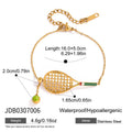 Simple Gold Plated Tennis Racket Charm Bacelet 6W6JBR382