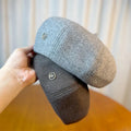 Metal Badge Beret Hat - DippedShop Wholesale - #4787
