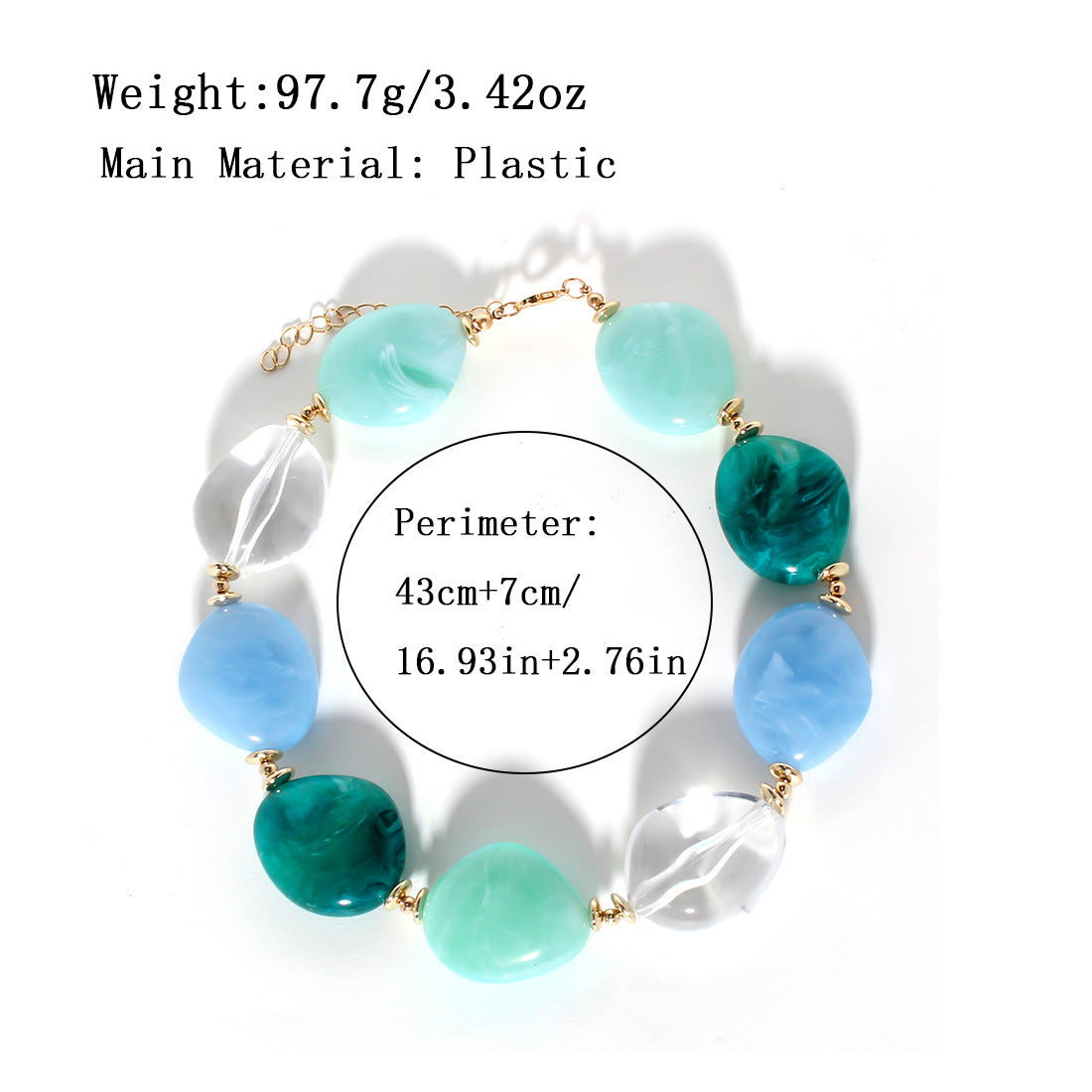 Vintage Chunky Acrylic Choker - DippedShop Wholesale - #9315