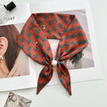 Vintage Floral Print Pearl Solf Silk Scarf MK2BLW6W6NSI64