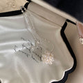 Minimalist Pearl Flower Ball Sliding Necklace 6W6JNC430