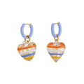 Heart Dangle Hoop Earrings - DippedShop Wholesale - #6467