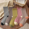 Color Contrast Striped Soft Crew Socks 6W8FSO700