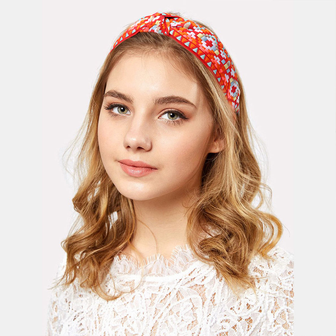 Embroidered Braided Knot Headband DPJH7