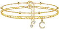 Trendy Initial Letter Gold Pla - DippedShop Wholesale - #7699