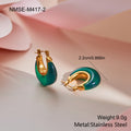 Retro Gold Plated Resin Hoop Earring MK2ZCEP6W6JER158