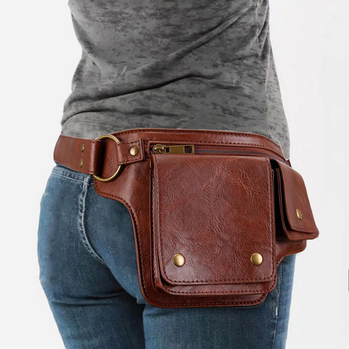 Vintage Outdoor Adjustable Sports Waist Bag 6W10BBG2023