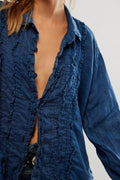 Elegant Ruffled Polo Shirt - DippedShop Wholesale - #9955