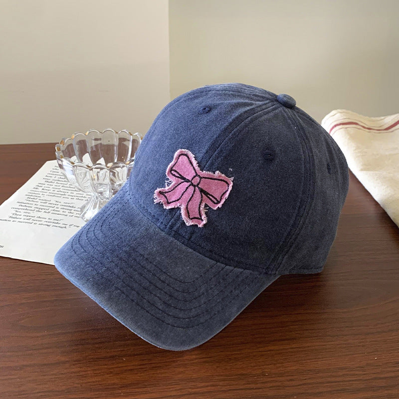 Cute Bow Knot Solid Color Baseball Cap MK2BW6W6HAT87