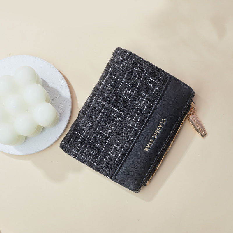 Elegant Bifold Multi-Functional Zipper Card Wallet 6S10BWB91