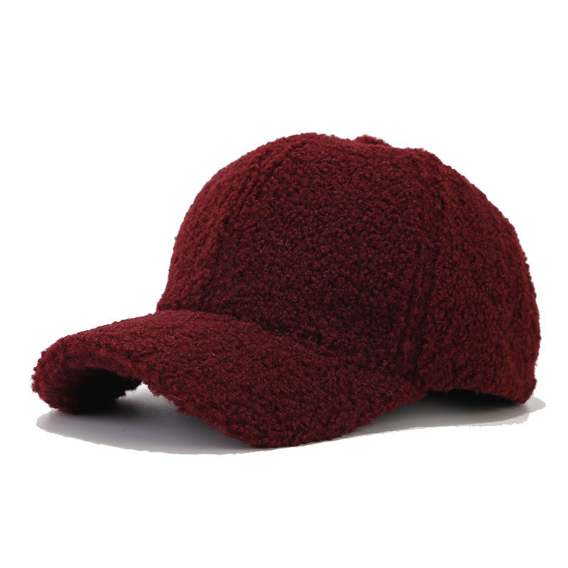 Winter Solid Color Fuzzy Plush Warm Baseball Cap 6W6HAT925