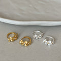 Flower Hoop Earrings - DippedShop Wholesale - #9379