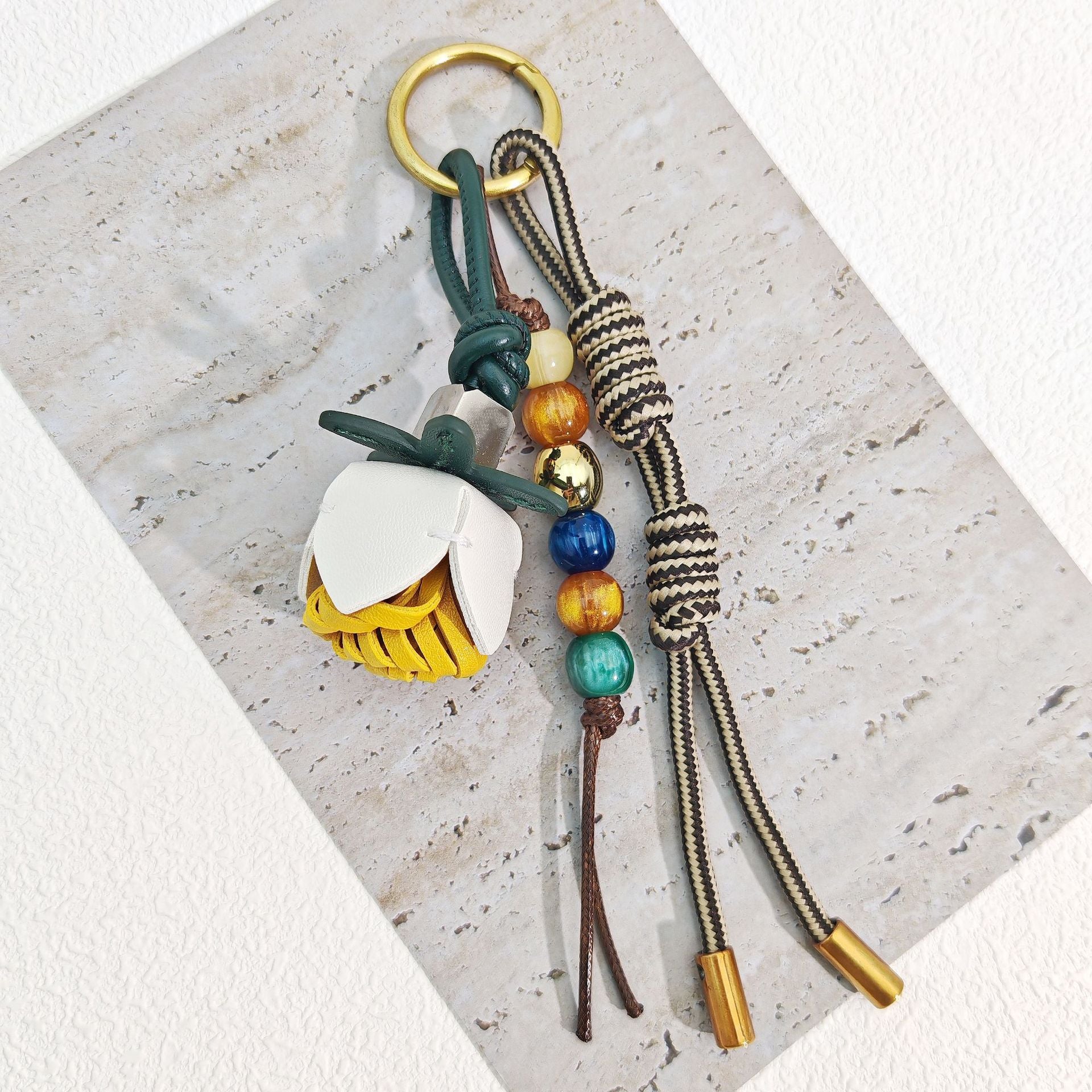 Flower Tassel Beaded Charm - DippedShop Wholesale - #7411