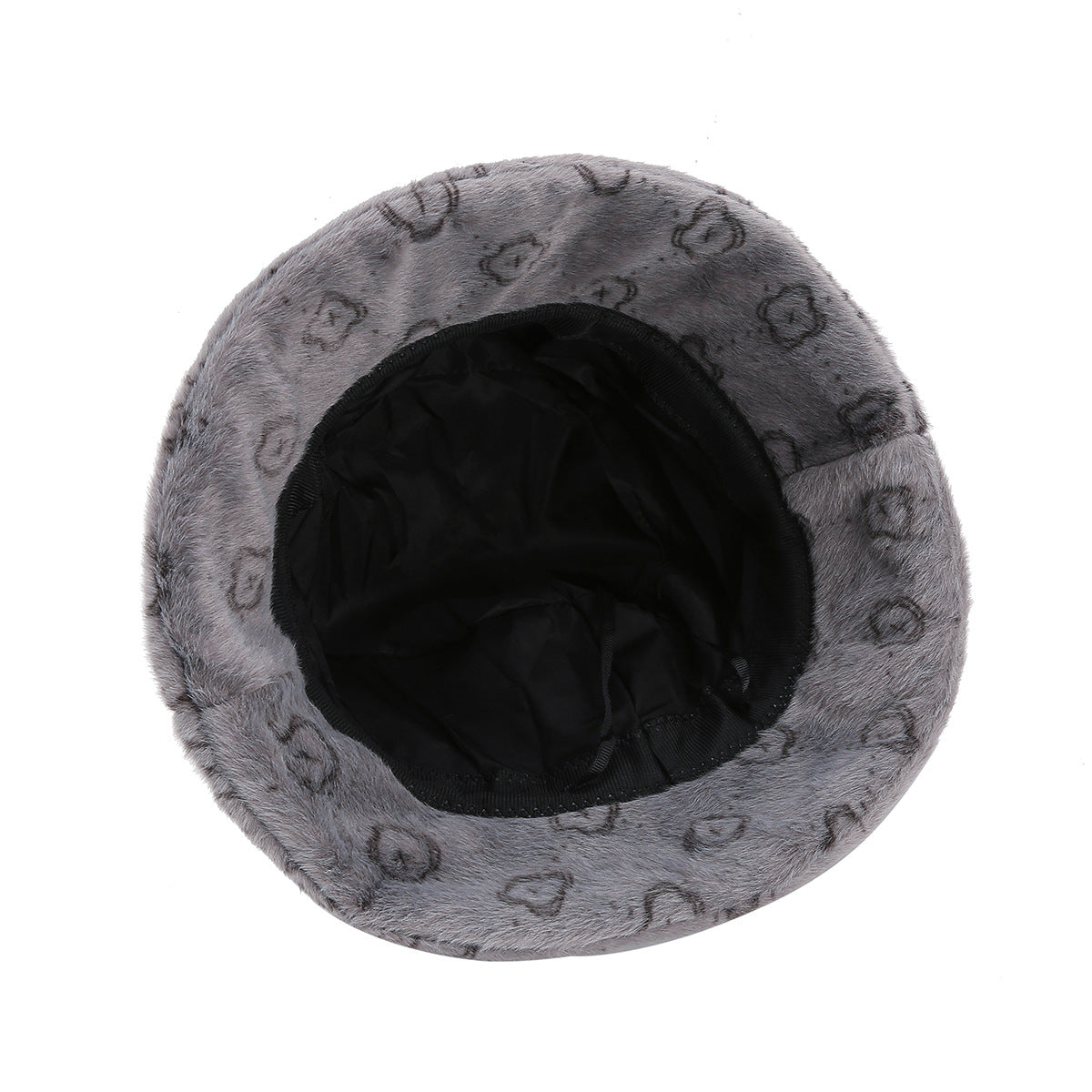 Cute Color Block Fluffy Fur Warm Bucket Hat 6W6HAT818