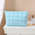 Quilted Large Capacity Diamond Quilted Cosmetic Bag MK2BLW6C5CO71
