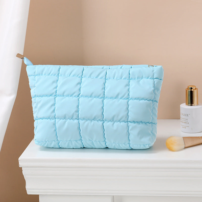 Quilted Large Capacity Diamond Quilted Cosmetic Bag MK2BLW6C5CO71