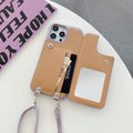 Solid Color Faux Leather Crossbody Wallet iPhone Case 6Z13HPC200