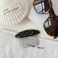 Rhinestone Acetate Oval Insert Comb Hair Clip MK2MBEP6W6HPN06