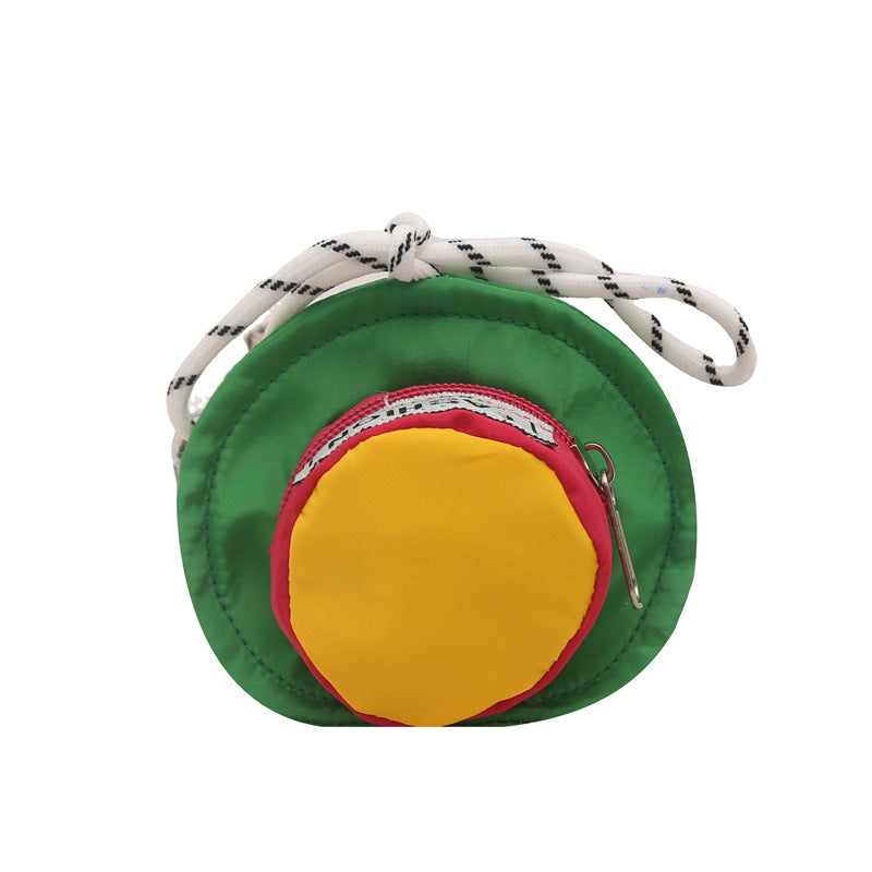 Creative Color Contrast Hat Shape Earbud Case 6S10BWB108
