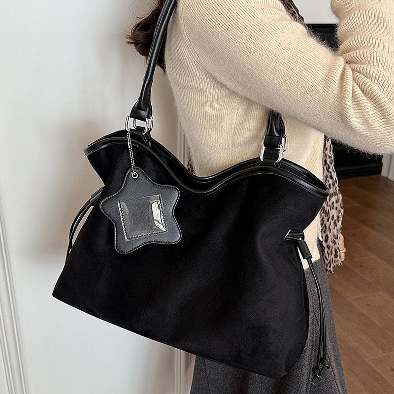 Faux Suede Tote Bag - DippedShop Wholesale - #8739