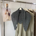 Crochet Knit Triangle Scarf - DippedShop Wholesale - #5155