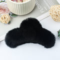 Leopard Fuzzy Hair Claw - DippedShop Wholesale - #1891