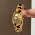 Leopard Quartz Leather Watch - DippedShop Wholesale - #7411