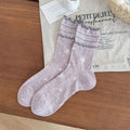 Ruffle Floral Mid Calf Socks - DippedShop Wholesale - #0035