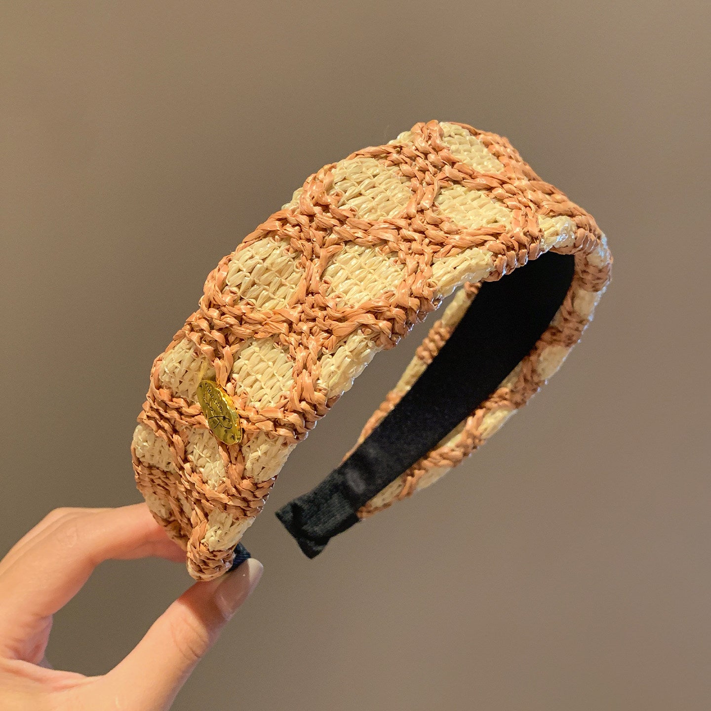 Minimalist Woven Straw Wide Headband 6W6HBD266