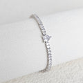 Trendy Heart Colorful Cubic Zirconia Chain Bracelet 6W6JBR383